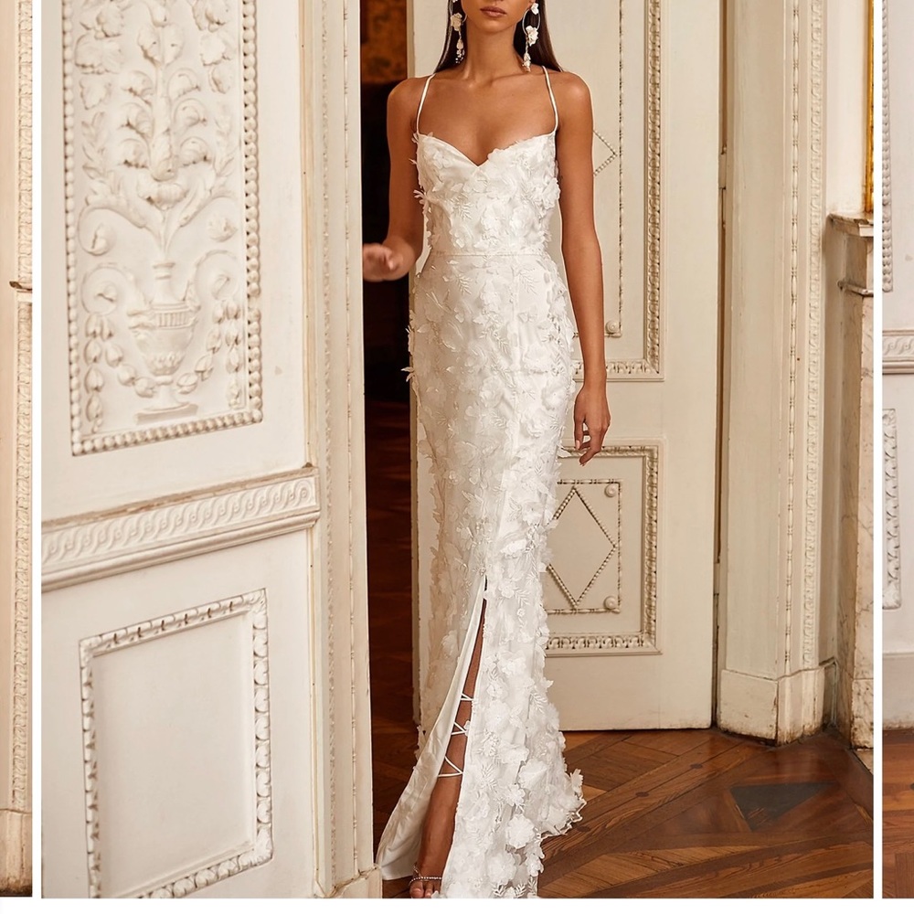 Petra White 3D Flower Gown: Alamour the Label